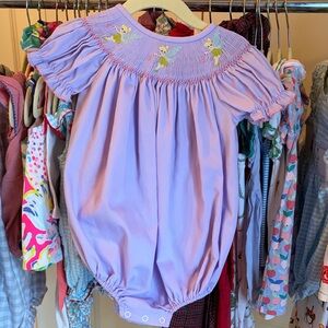 Lavender Smocked Tinkerbell Bubble
